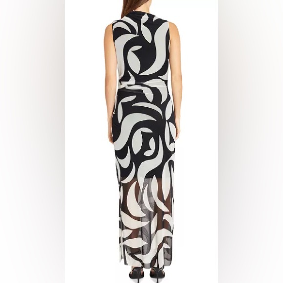 NWT DONNA MORGAN
Women's Mesh Printed Maxi Dress SIZE 12 - Picture 5 of 6